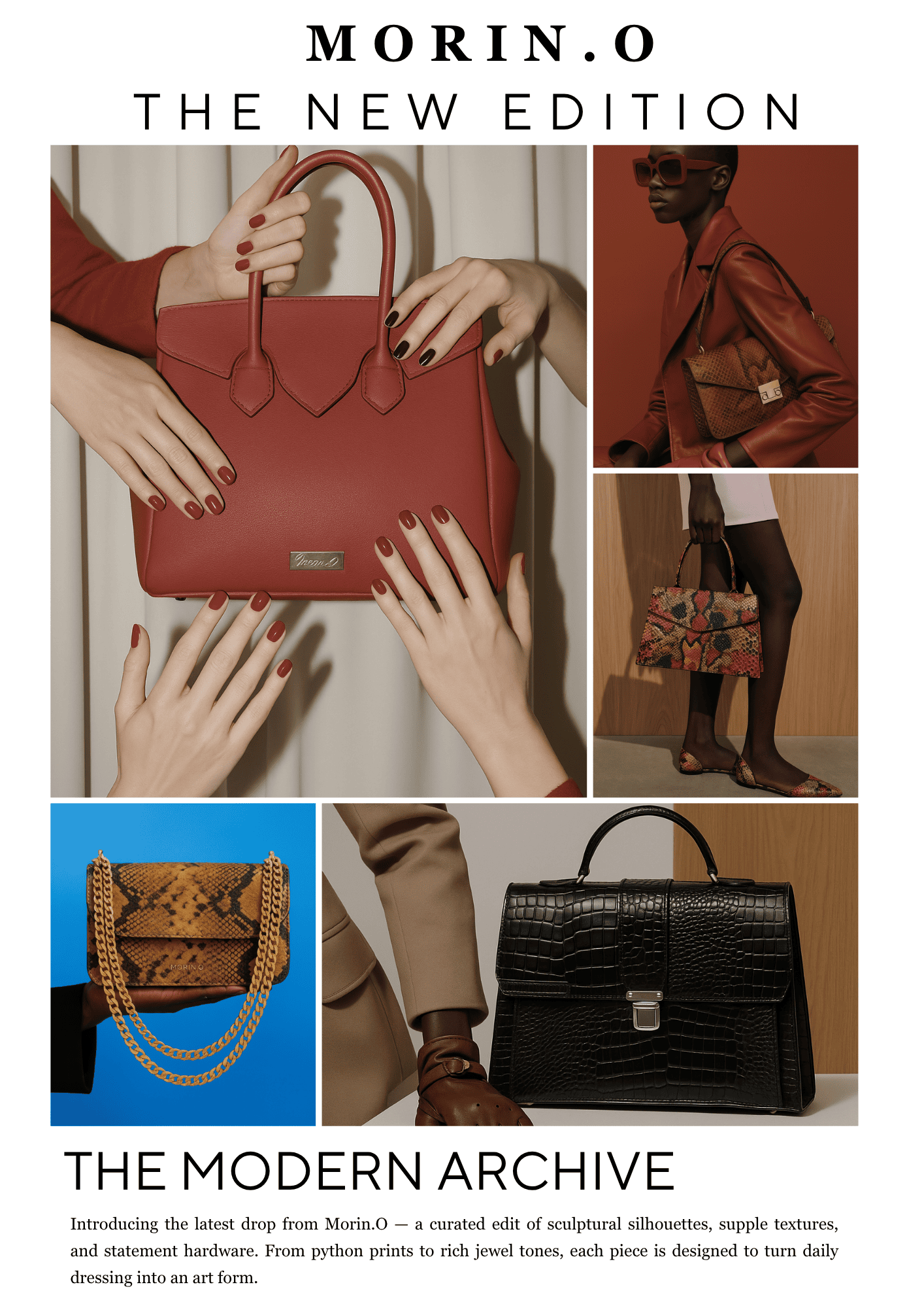 Luxury handbags and accessories from Morin.O