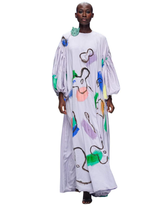 Hand Painted Regal Doll Maxi dress